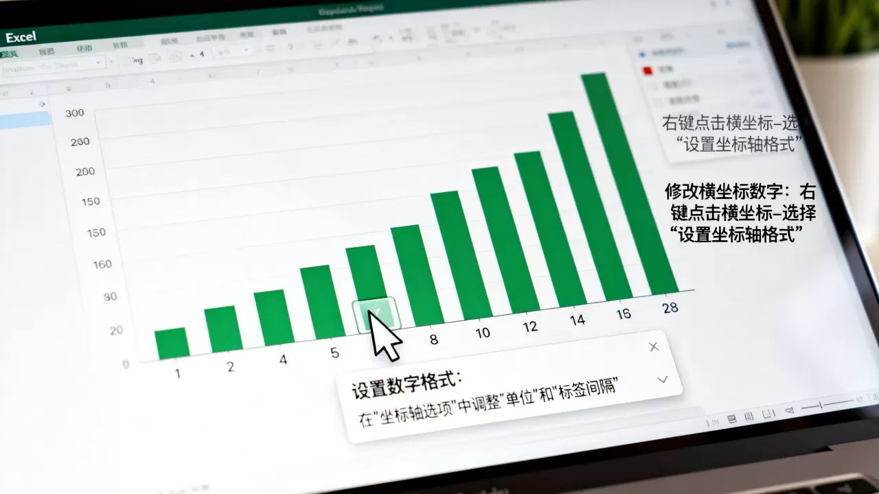 Excel横坐标数字怎么改?excel横坐标数字怎么设置 Excel横坐标数字怎么改?excel横坐标数字怎么设置