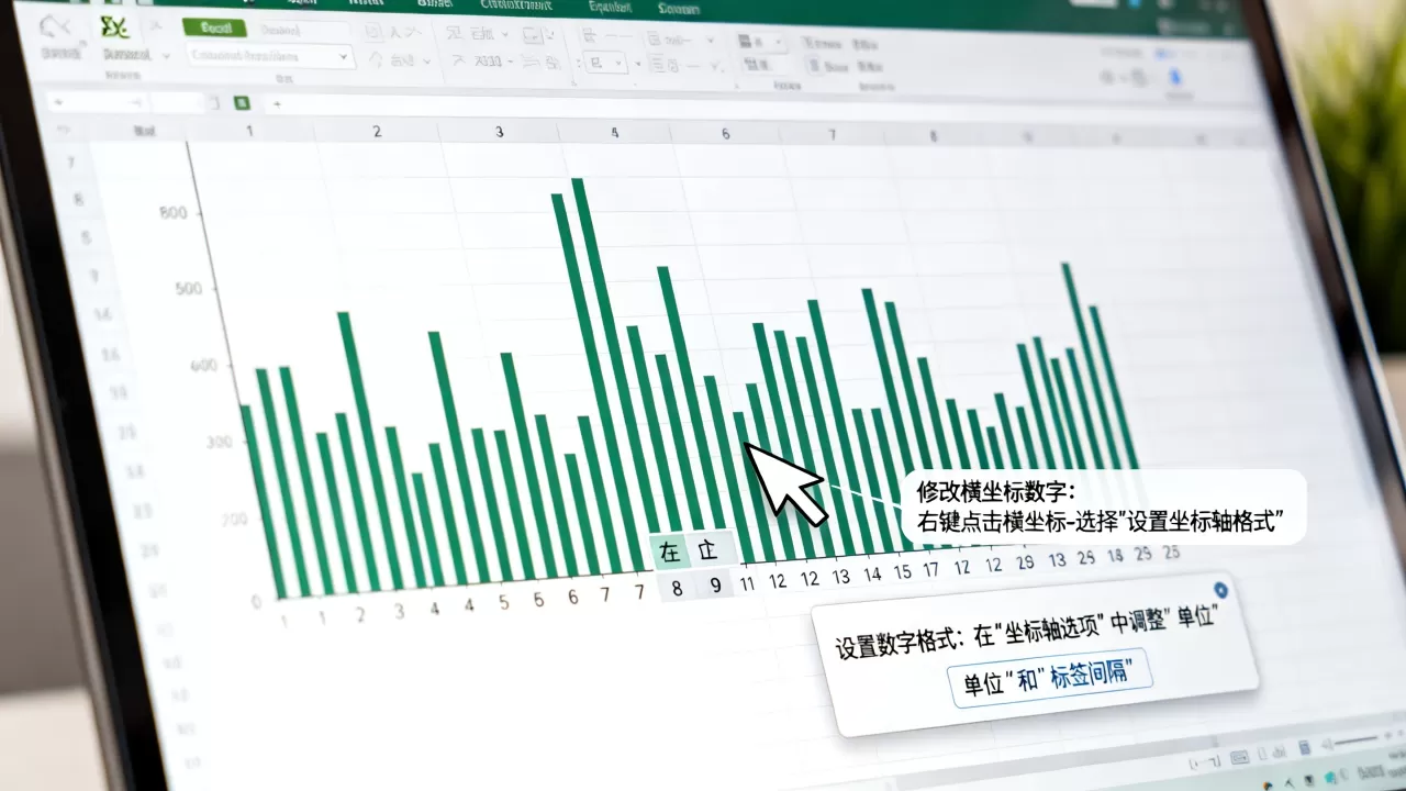 Excel横坐标数字怎么改?excel横坐标数字怎么设置 Excel横坐标数字怎么改?excel横坐标数字怎么设置