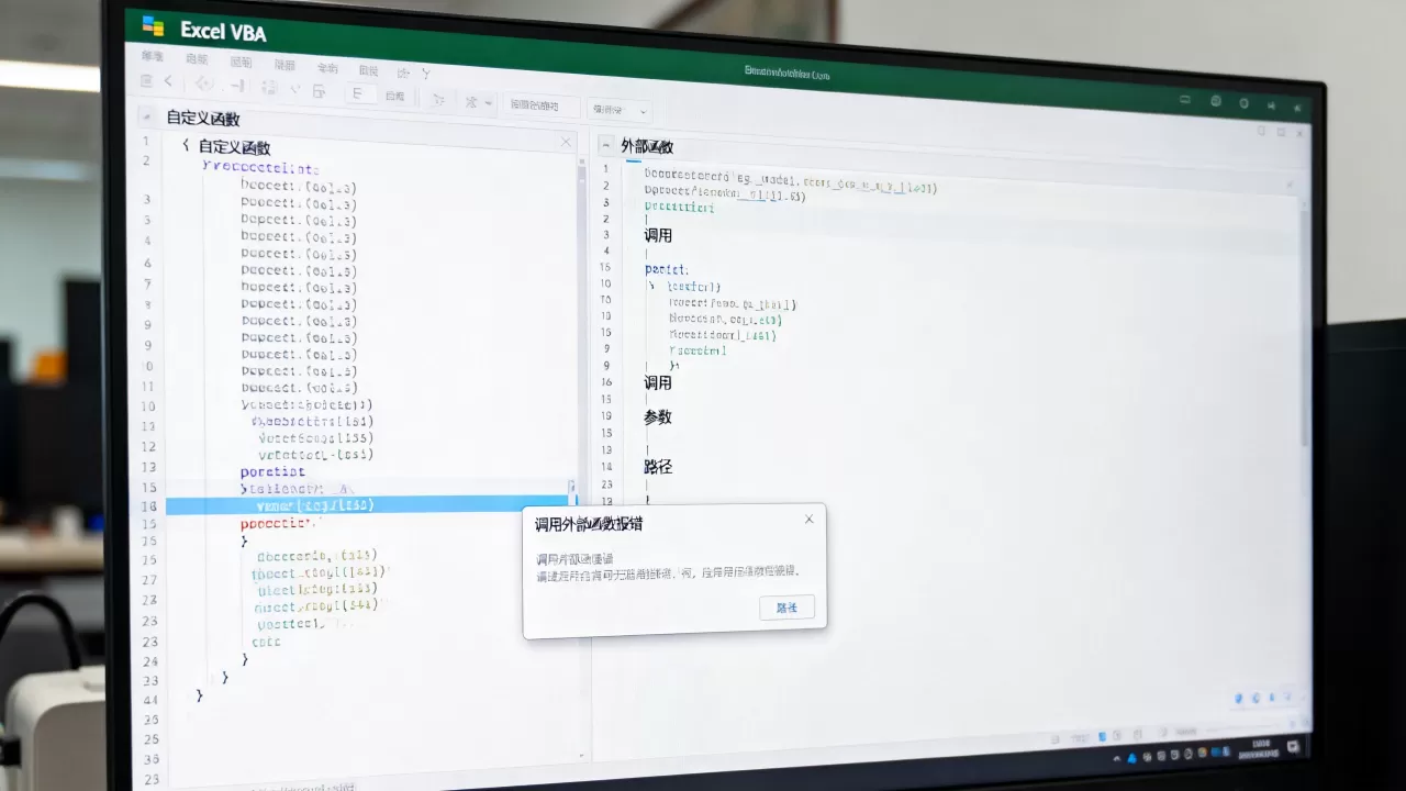 Excel VBA如何调用自定义函数?vba调用外部函数报错怎么办 Excel VBA如何调用自定义函数?vba调用外部函数报错怎么办