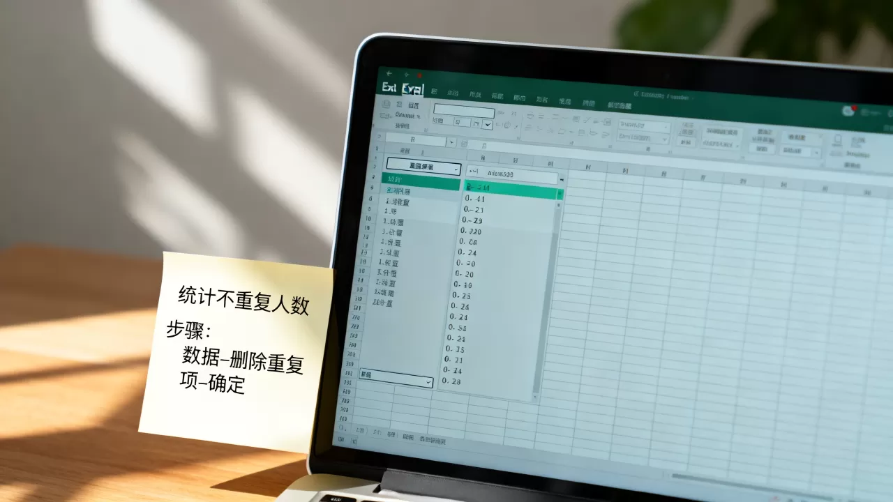 Excel人数怎么求？如何统计表格中不重复的人数