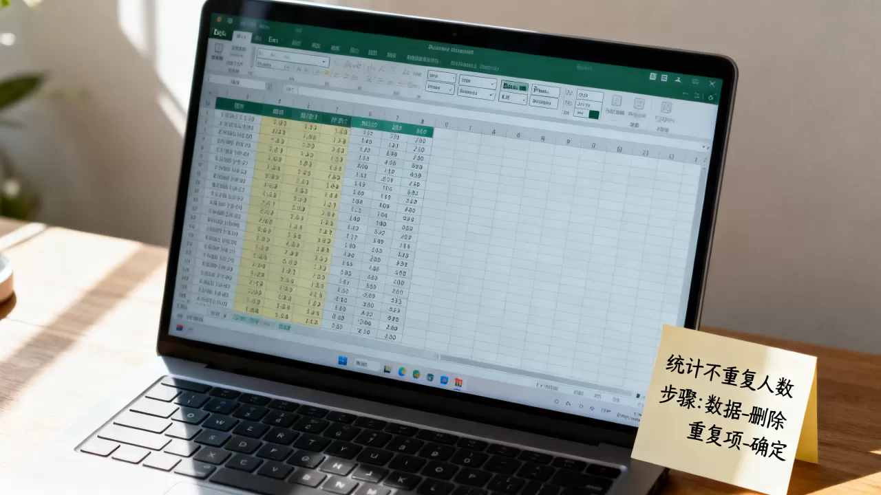 Excel人数怎么求？如何统计表格中不重复的人数