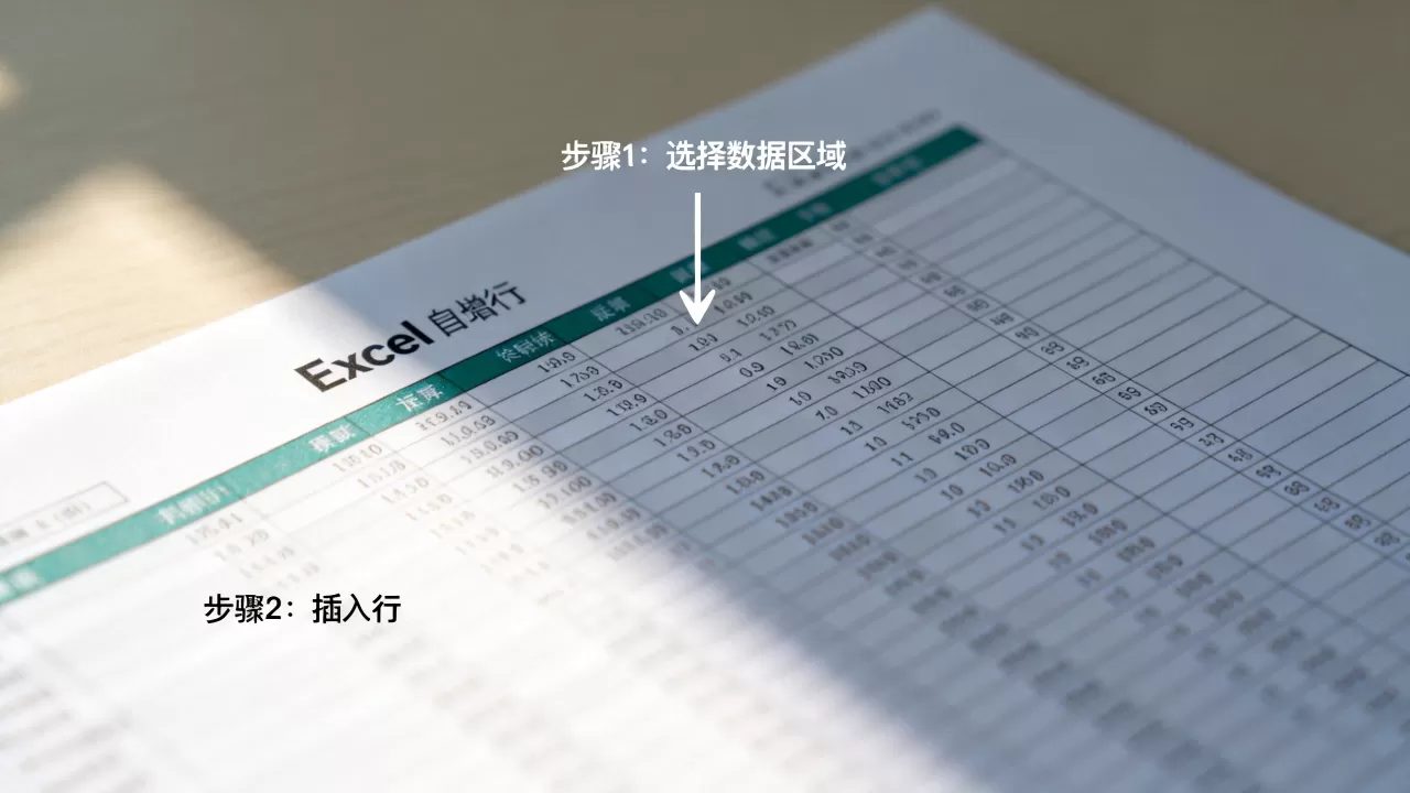 Excel怎么自动增行？表格数据批量增加行的方法