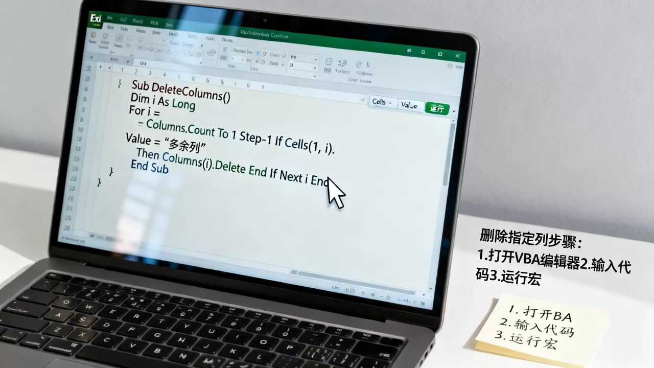 Excel VBA如何删除指定列？VBA批量删除多余列代码