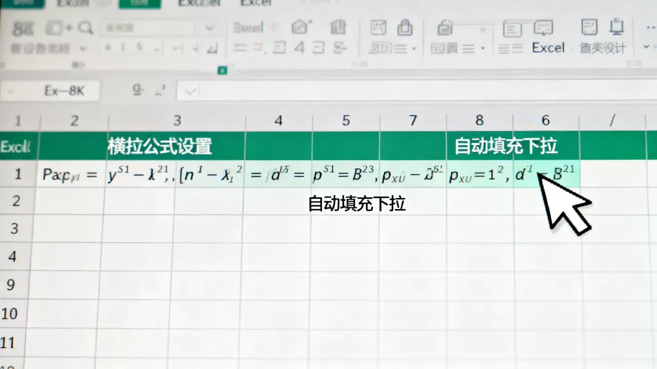 Excel横拉公式怎么设置?Excel自动填充公式下拉 Excel横拉公式怎么设置?Excel自动填充公式下拉
