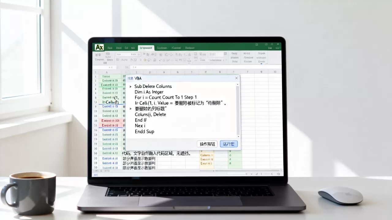 Excel宏怎么删除列？VBA批量删除指定列代码