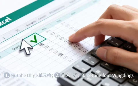 如何在Excel方框里打勾？excel单元格打勾符号