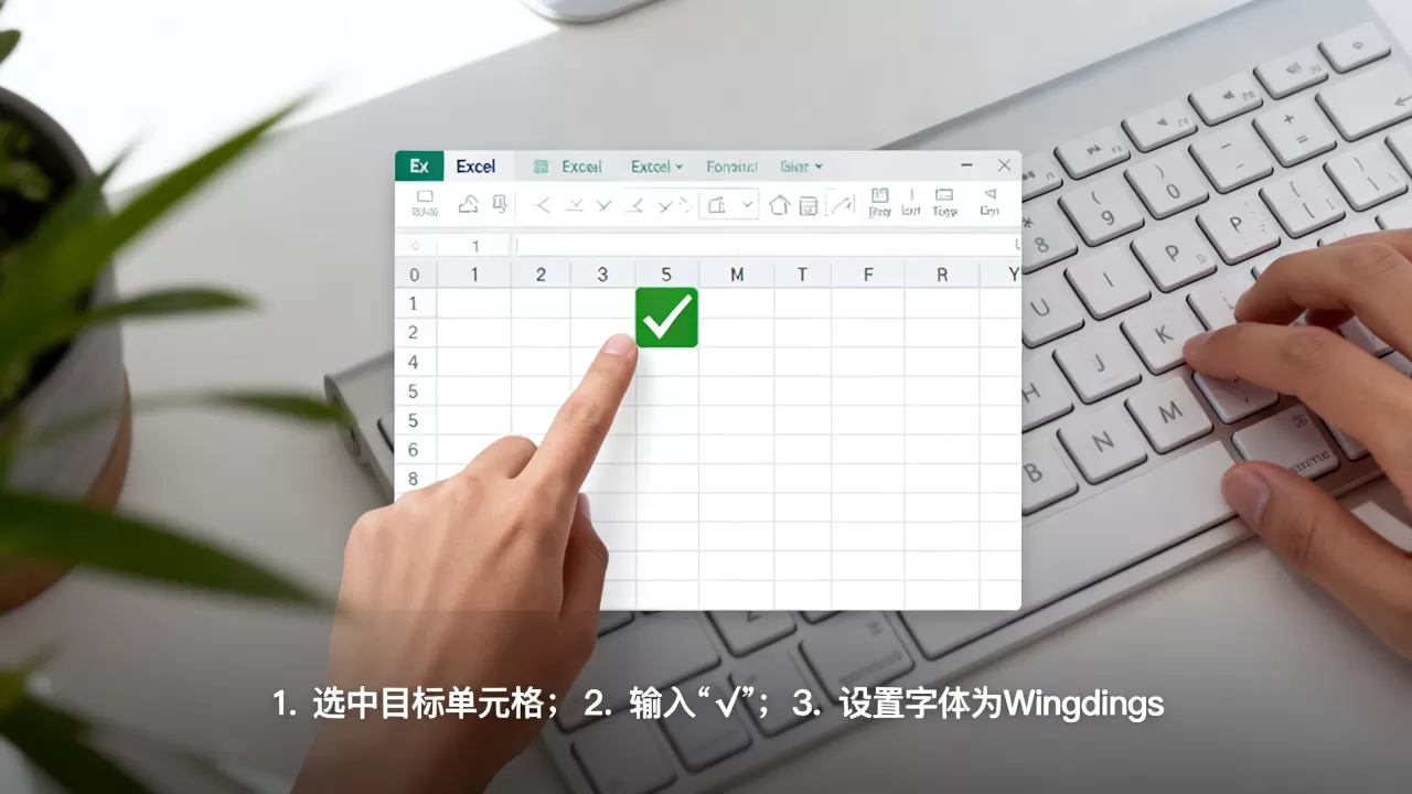 如何在Excel方框里打勾？excel单元格打勾符号