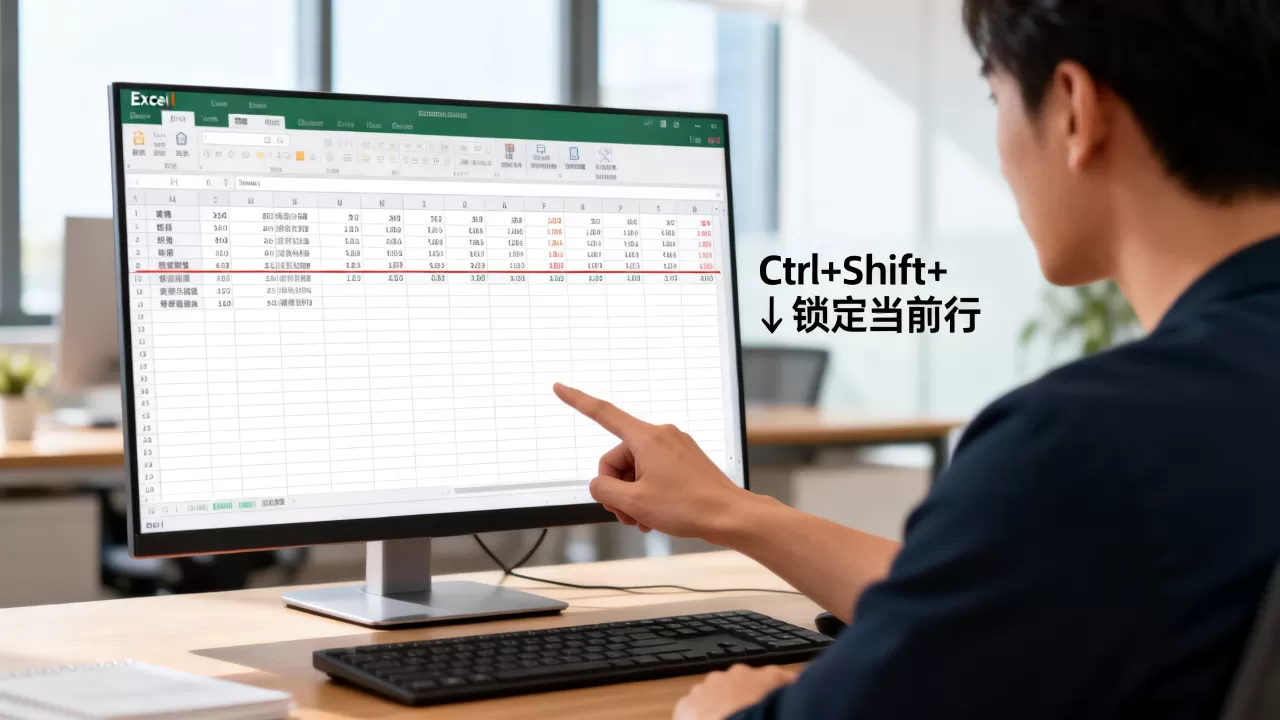 Excel表格总看错行怎么办,如何快速锁定当前行 Excel表格总看错行怎么办,如何快速锁定当前行