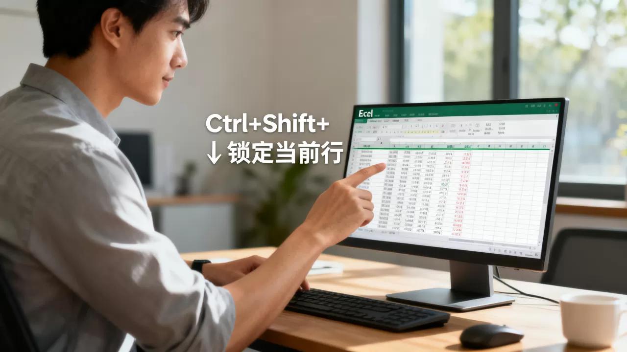 Excel表格总看错行怎么办,如何快速锁定当前行 Excel表格总看错行怎么办,如何快速锁定当前行