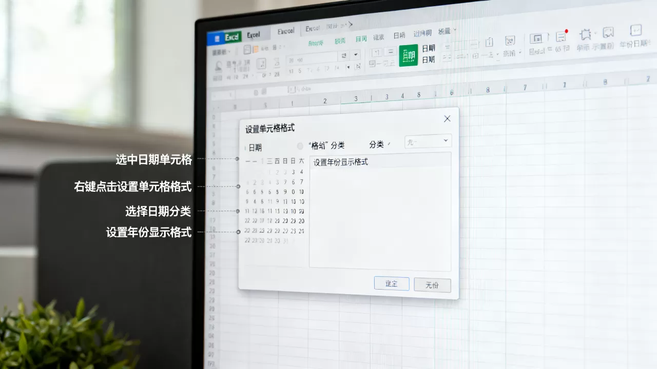 Excel显示年份怎么设置？excel日期格式如何修改