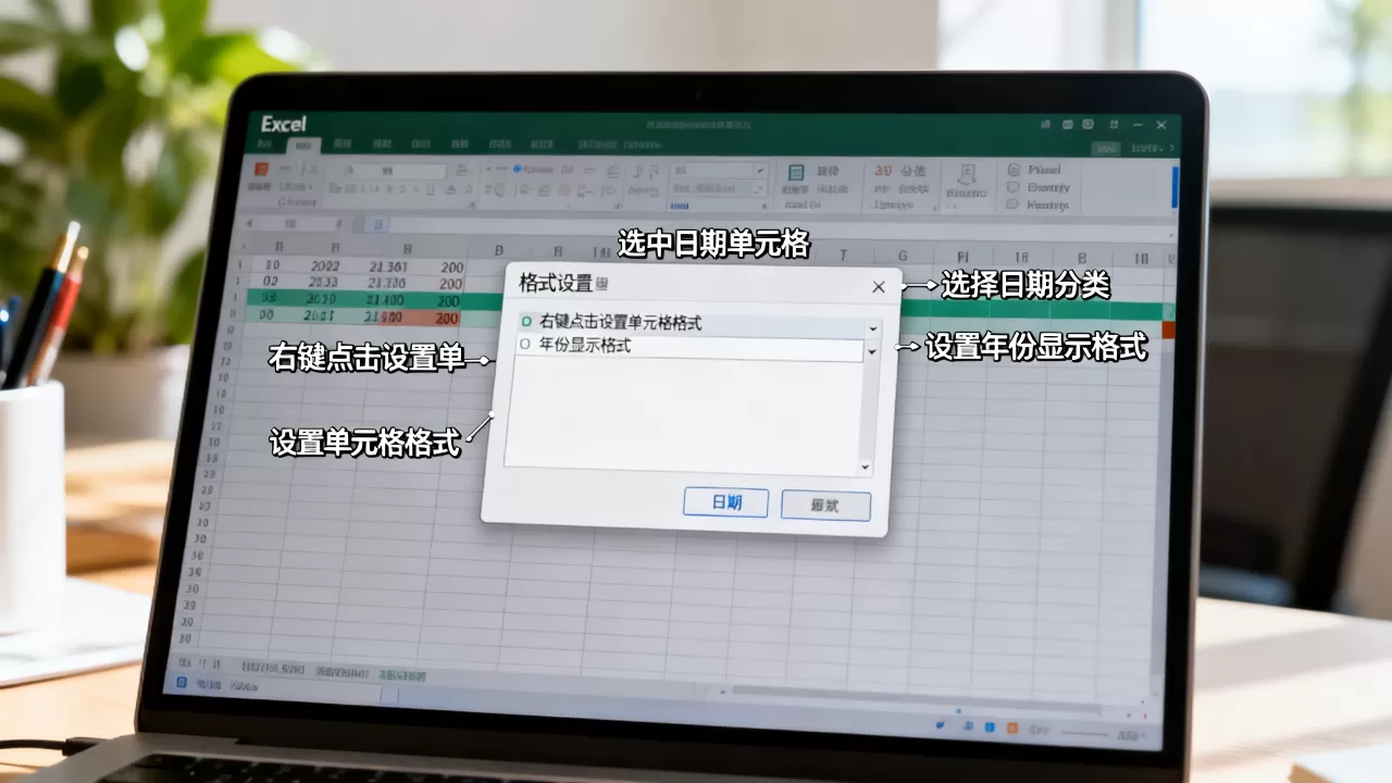 Excel显示年份怎么设置？excel日期格式如何修改