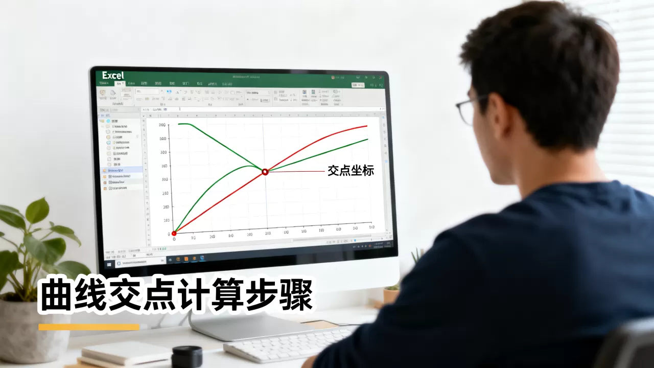 Excel曲线交点怎么找？如何快速计算两条曲线交点