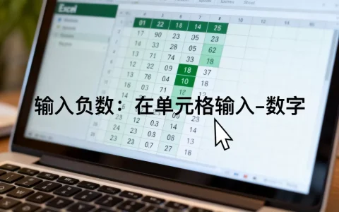 Excel怎么取负数？