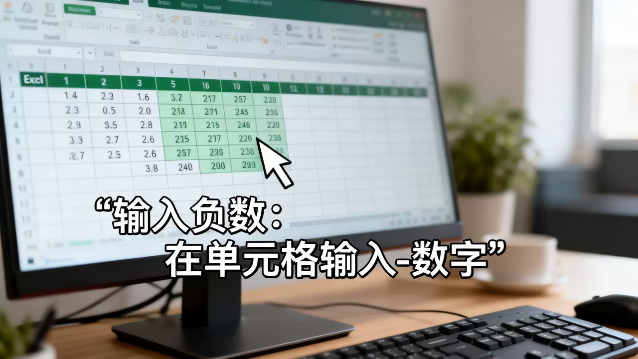 Excel怎么取负数? Excel怎么取负数?