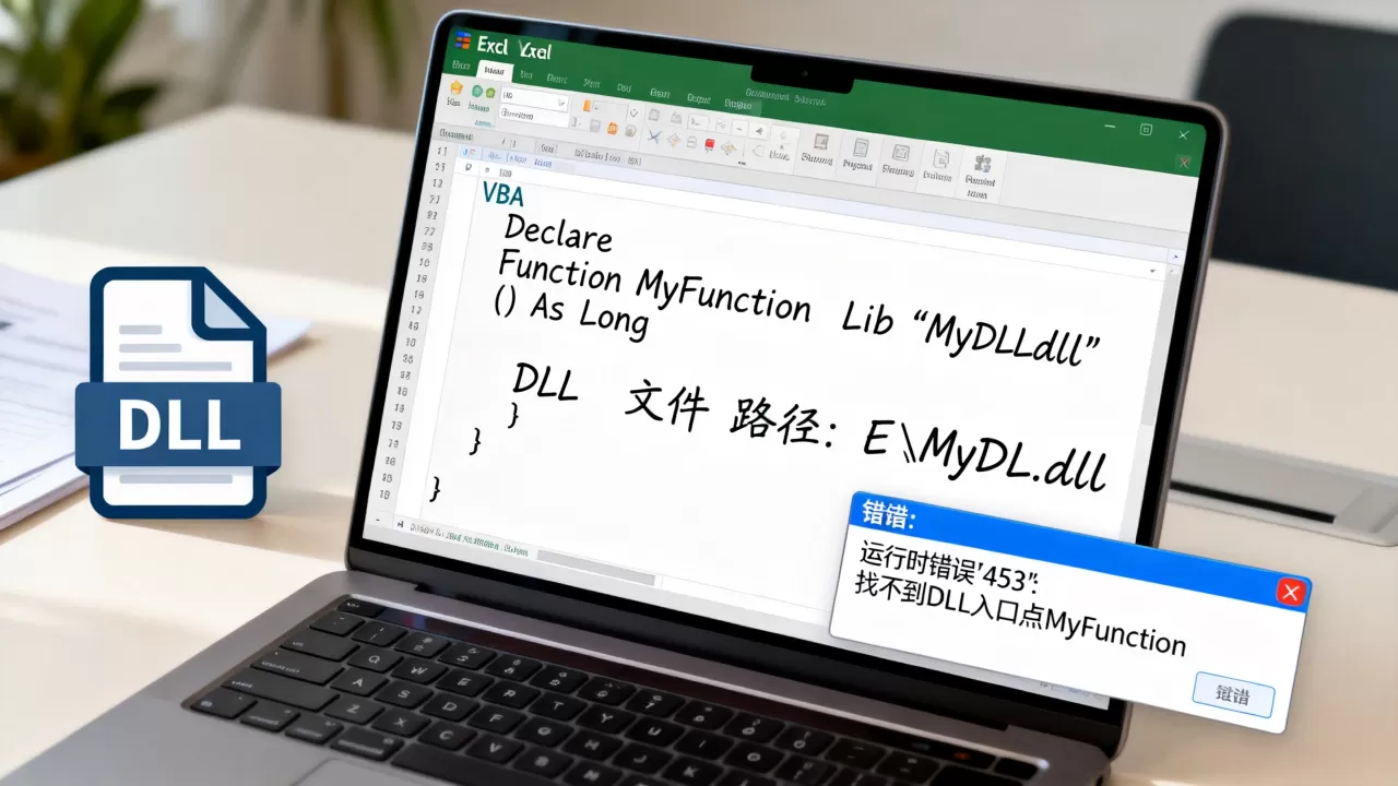Excel如何引用DLL文件？VBA调用DLL报错怎么解决