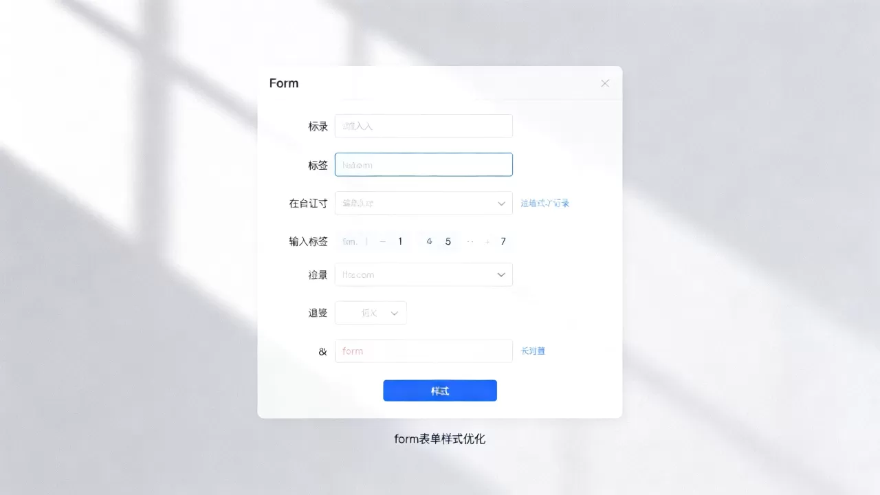 form表单如何美化更美观？前端form表单样式优化技巧