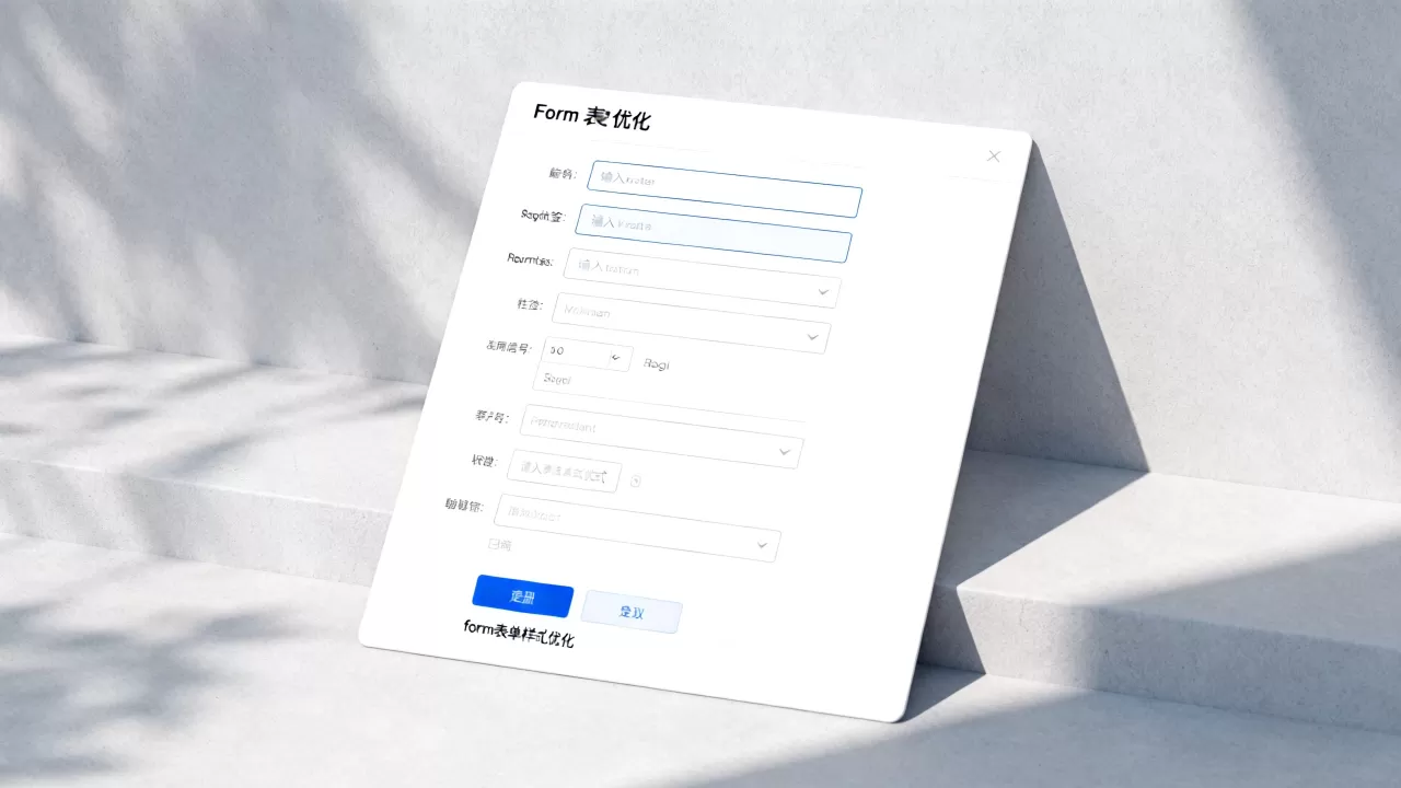 form表单如何美化更美观？前端form表单样式优化技巧