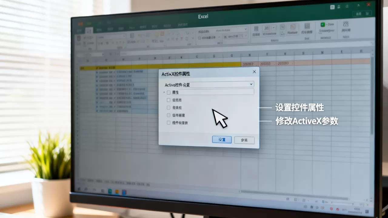 Excel控件属性怎么设置？如何修改ActiveX控件属性