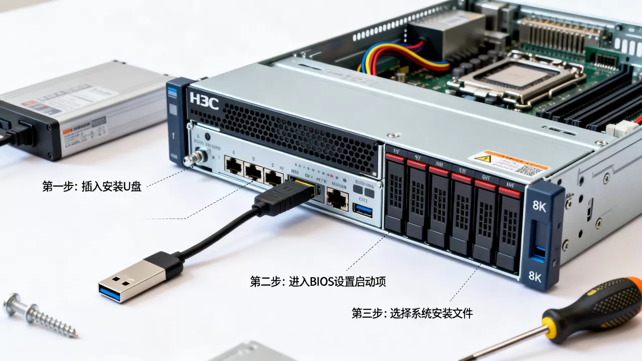 H3C服务器系统怎么安装？h3c服务器系统安装教程