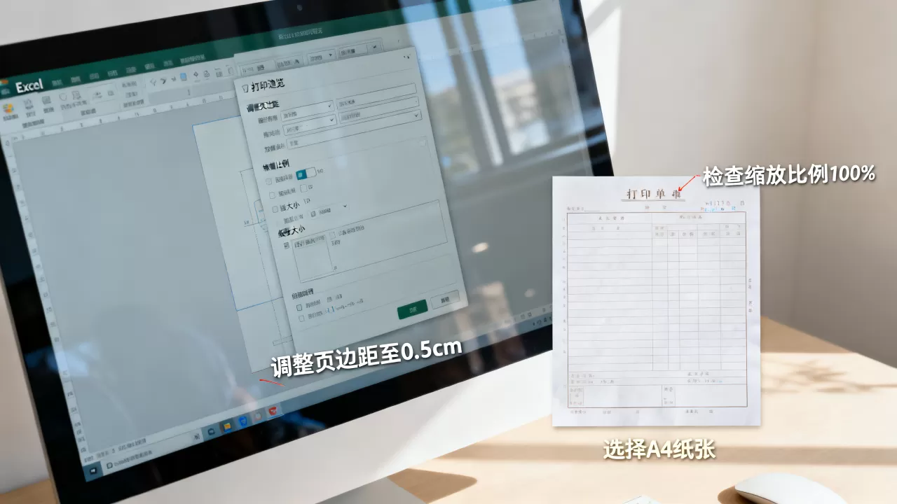 Excel打印单据总错位怎么解决？excel打印单据设置方法