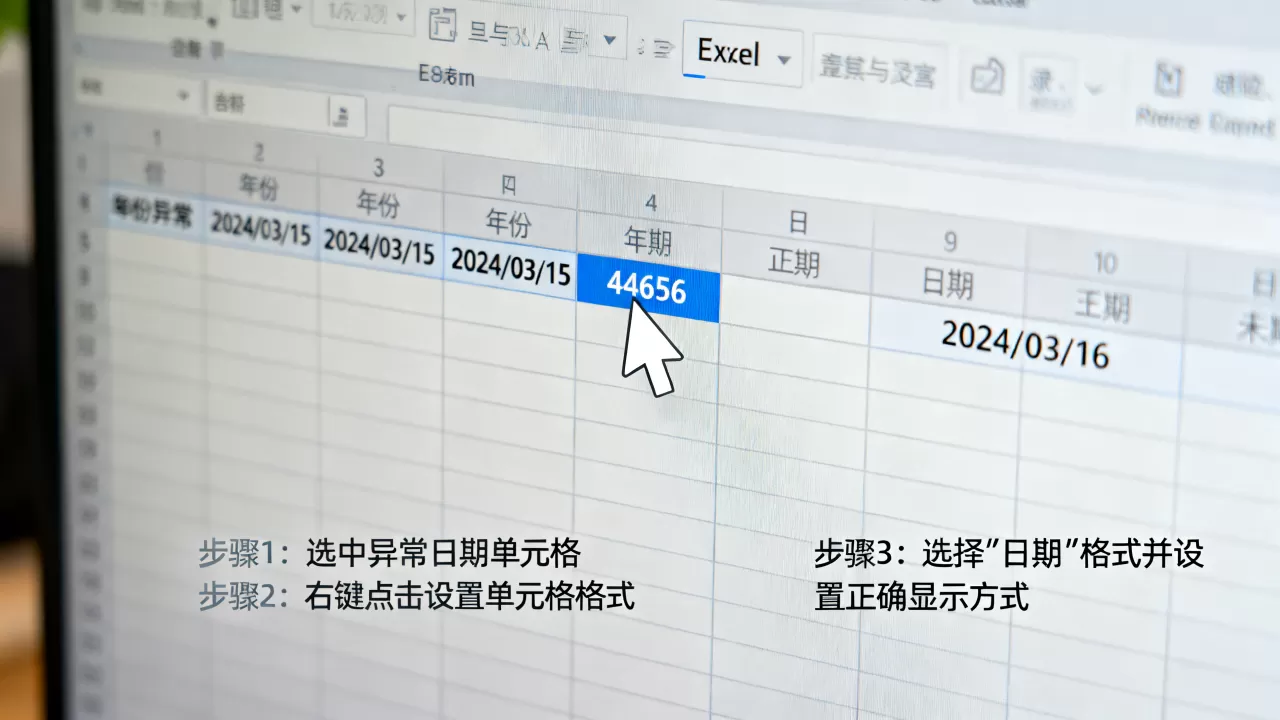 Excel年份显示异常怎么解决?如何设置日期格式 Excel年份显示异常怎么解决?如何设置日期格式