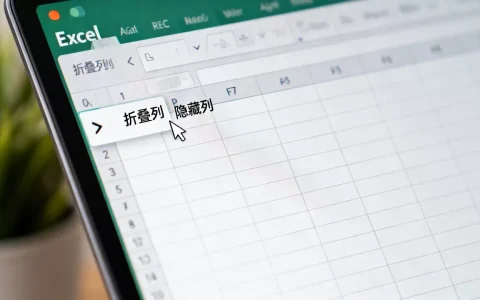 Excel列怎么折叠？excel表格隐藏列显示方法
