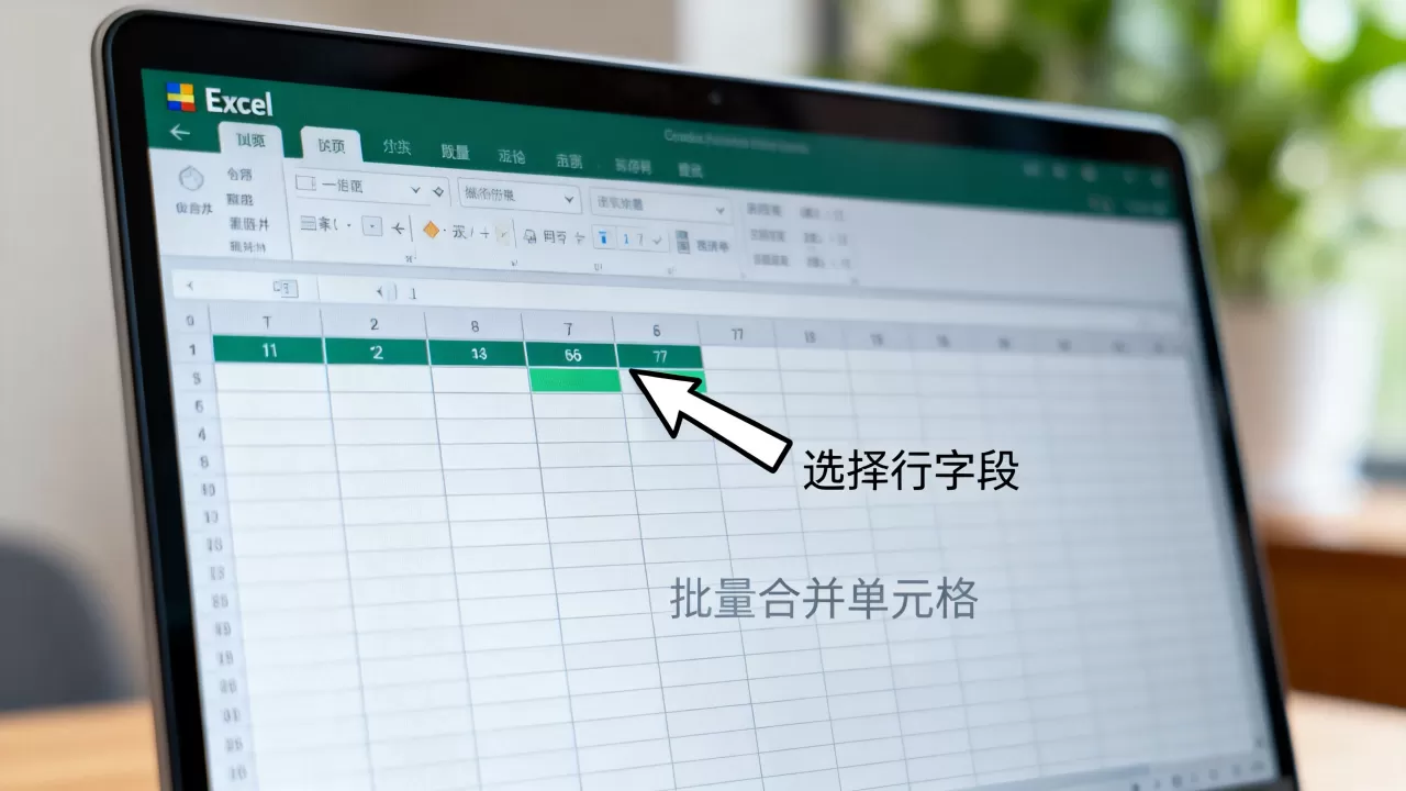 Excel行字段怎么操作？如何批量合并单元格