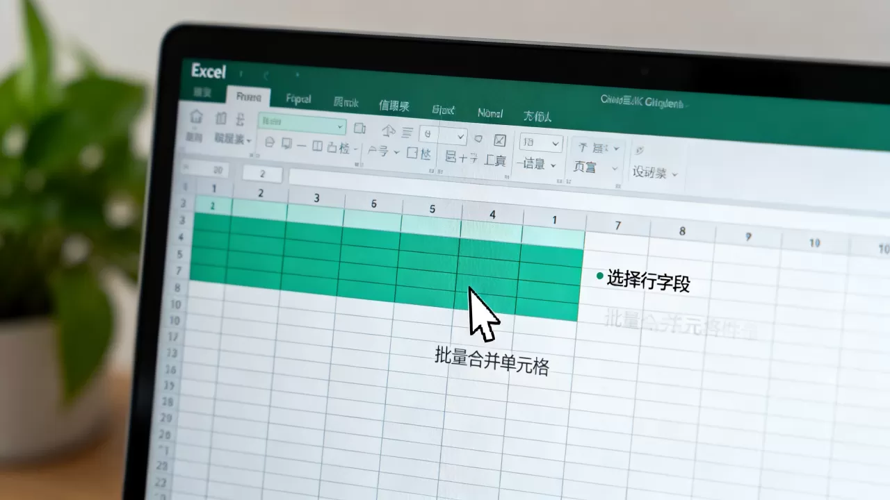 Excel行字段怎么操作？如何批量合并单元格