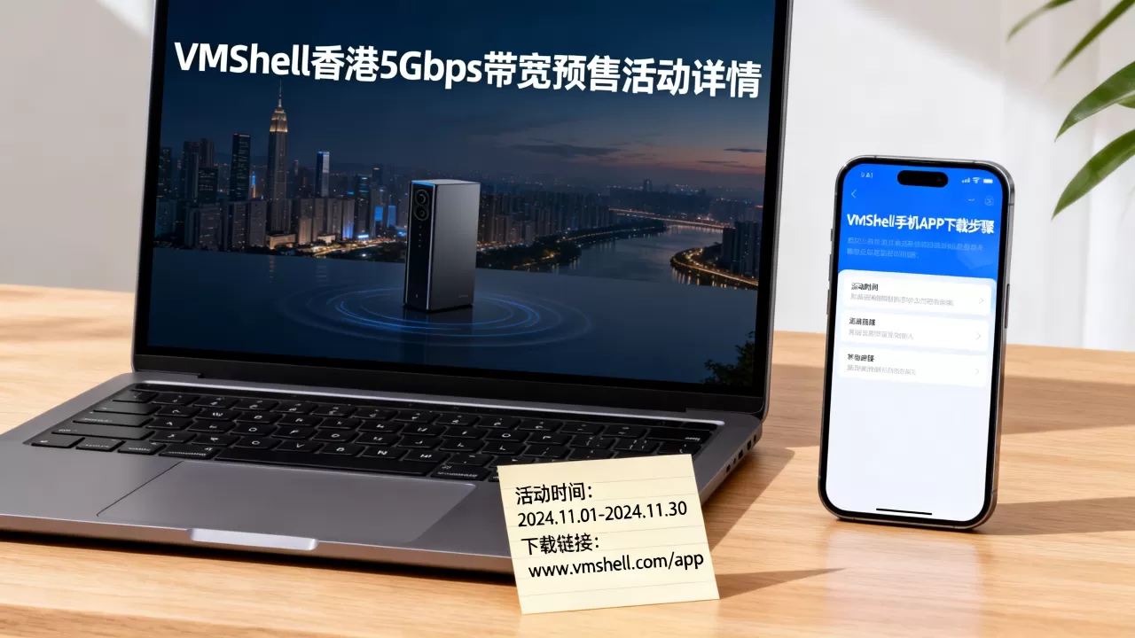 VmShell香港5Gbps带宽预售活动有哪些？VmShell手机APP怎么下载