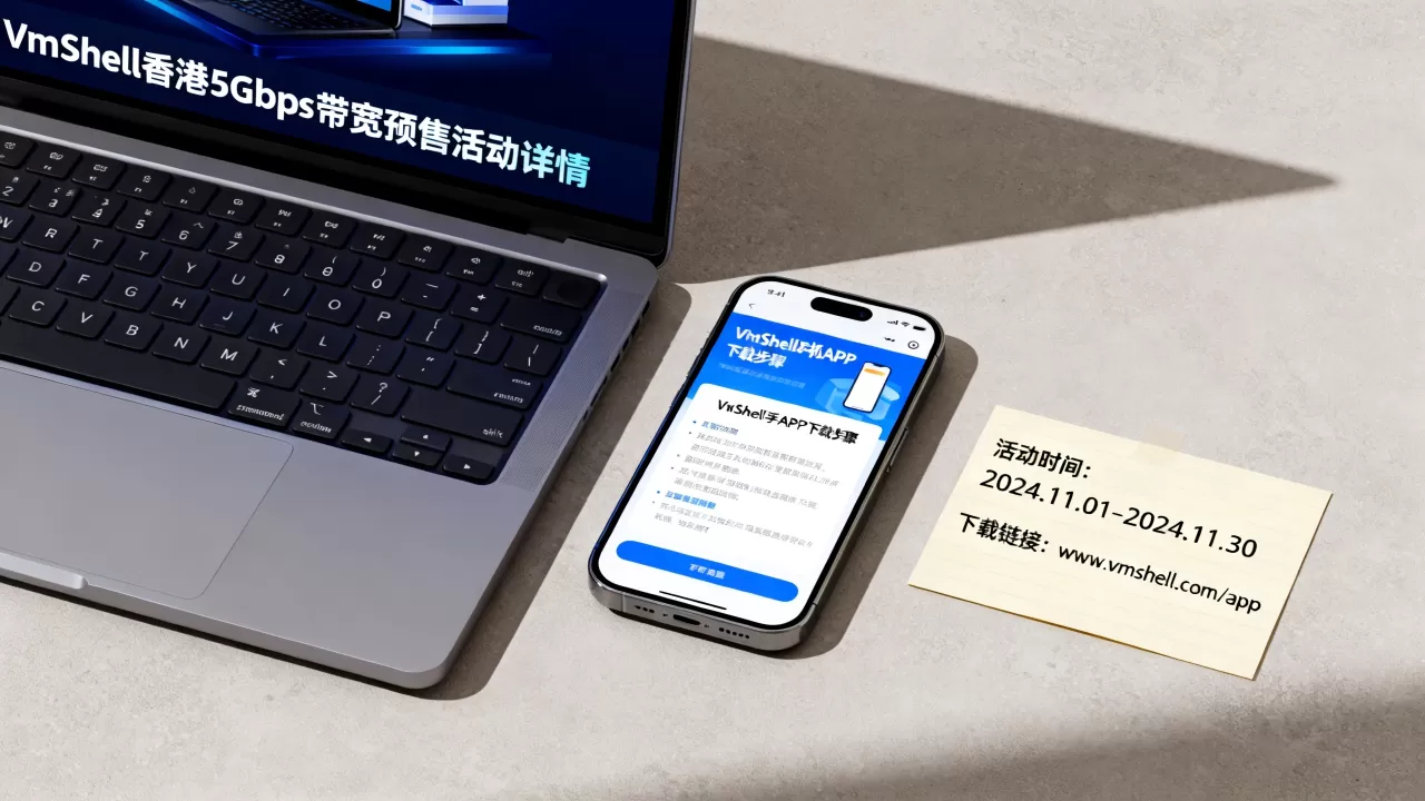 VmShell香港5Gbps带宽预售活动有哪些？VmShell手机APP怎么下载