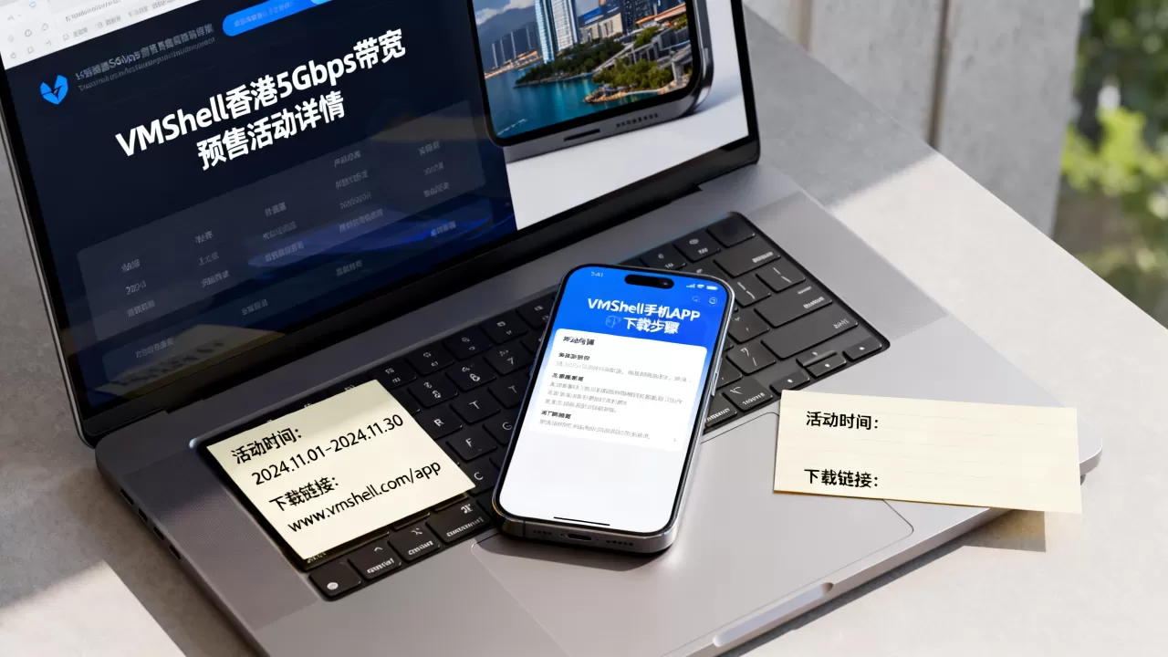 VmShell香港5Gbps带宽预售活动有哪些？VmShell手机APP怎么下载
