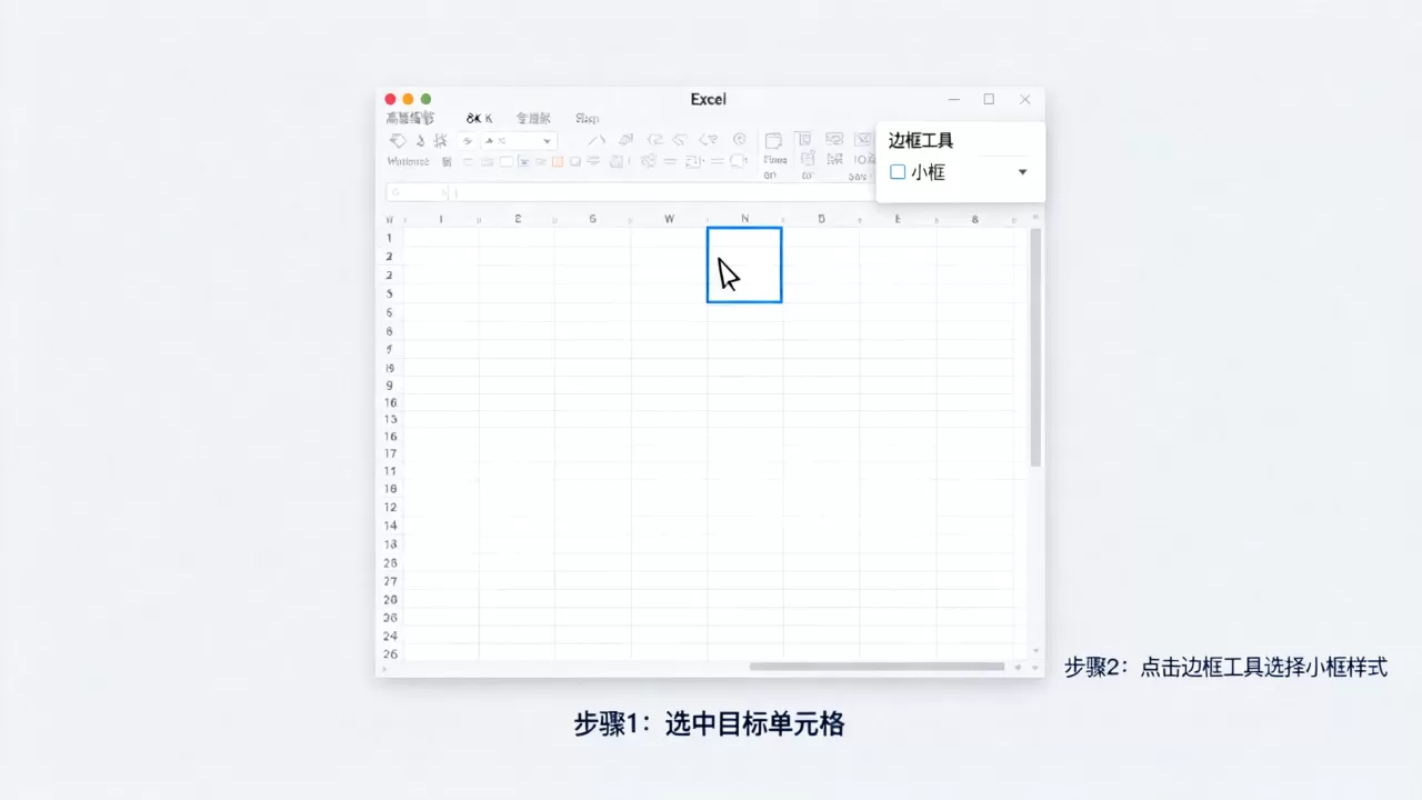 Excel小框怎么画？excel表格怎么画小框