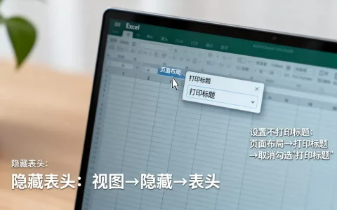 Excel表头怎么隐藏？如何设置表格标题不打印