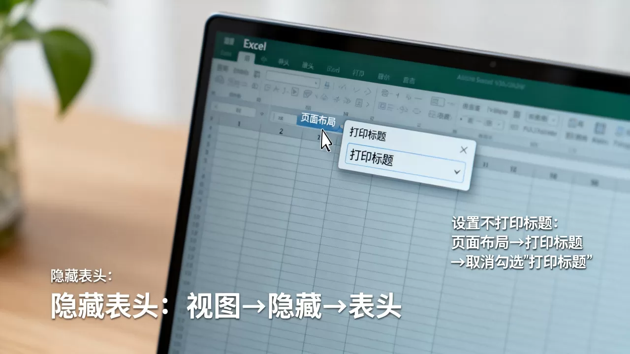 Excel表头怎么隐藏？如何设置表格标题不打印