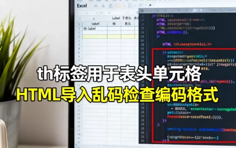 Excel中th标签怎么用？excel表格导入html代码乱码怎么解决