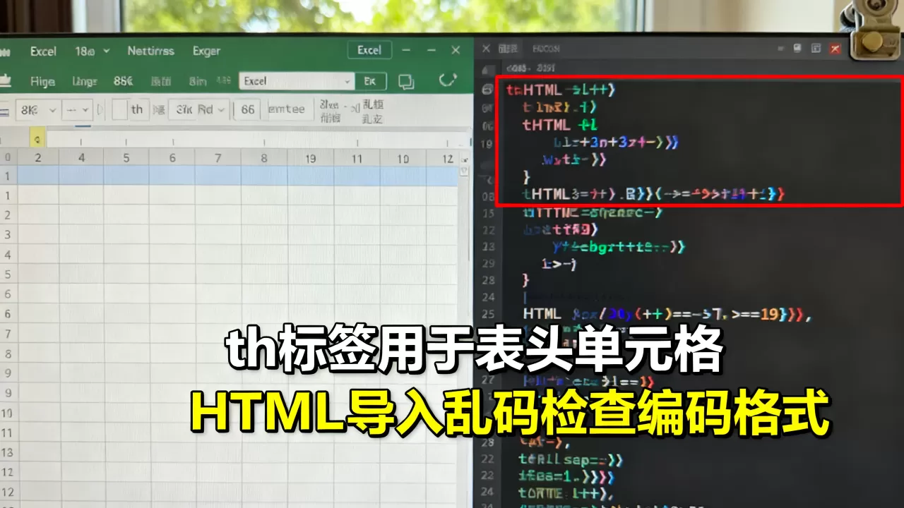 Excel中th标签怎么用?excel表格导入html代码乱码怎么解决 Excel中th标签怎么用?excel表格导入html代码乱码怎么解决
