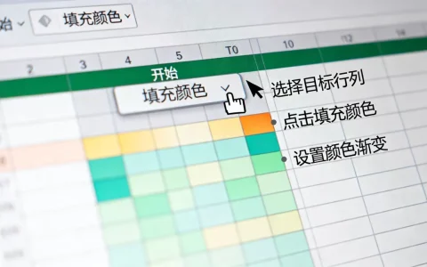 Excel行列变色怎么设置？excel表格单元格变色教程