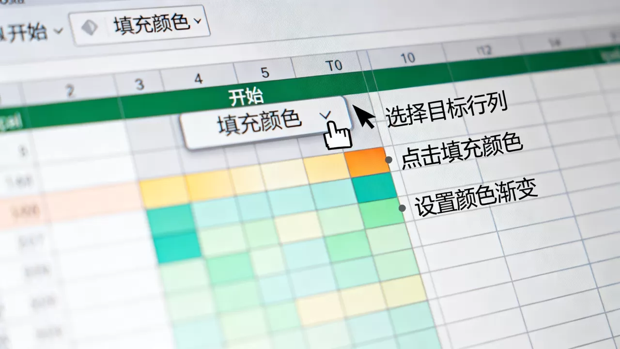 Excel行列变色怎么设置？excel表格单元格变色教程