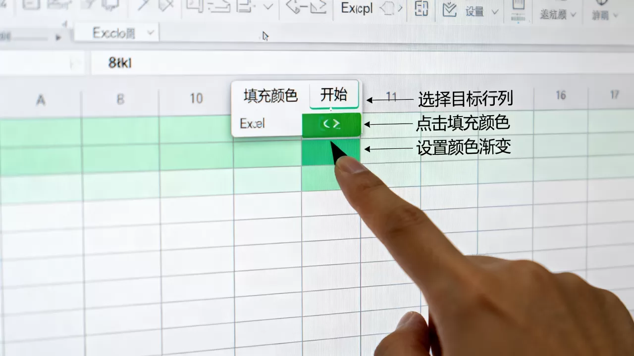Excel行列变色怎么设置？excel表格单元格变色教程