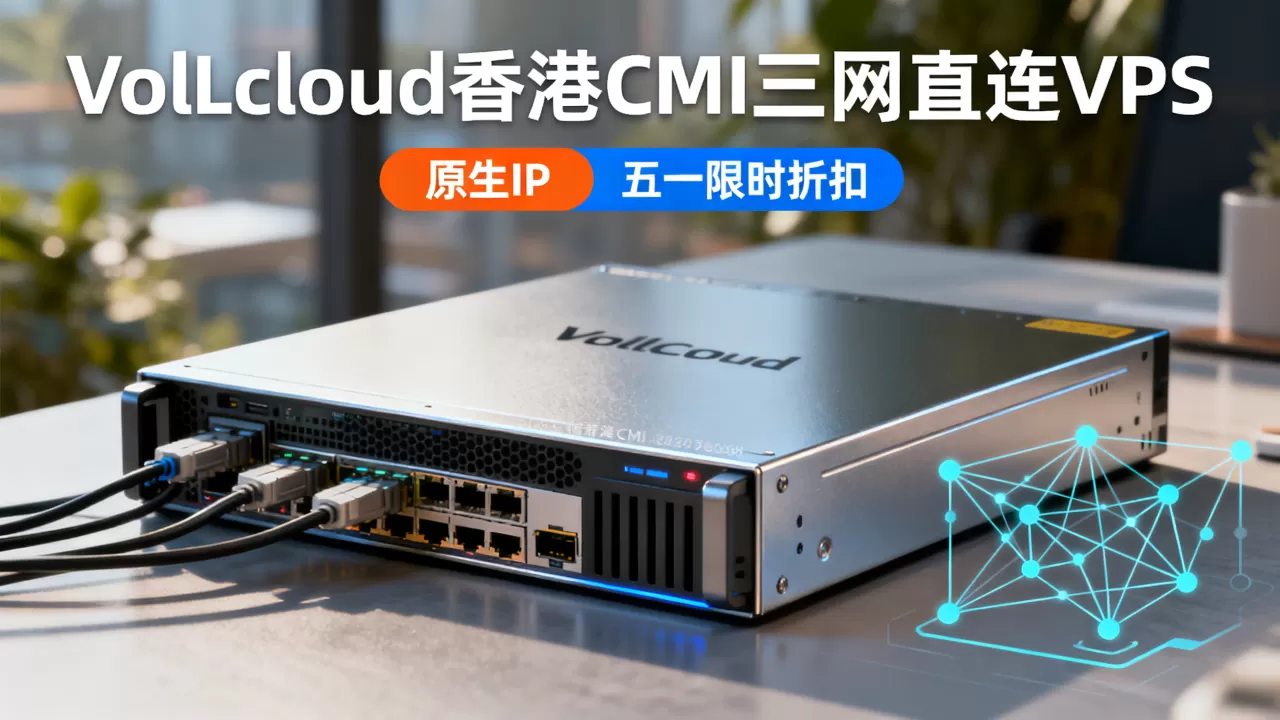VoLLcloud香港CMI三网直连VPS五一折扣力度大吗？香港VPS推荐原生IP