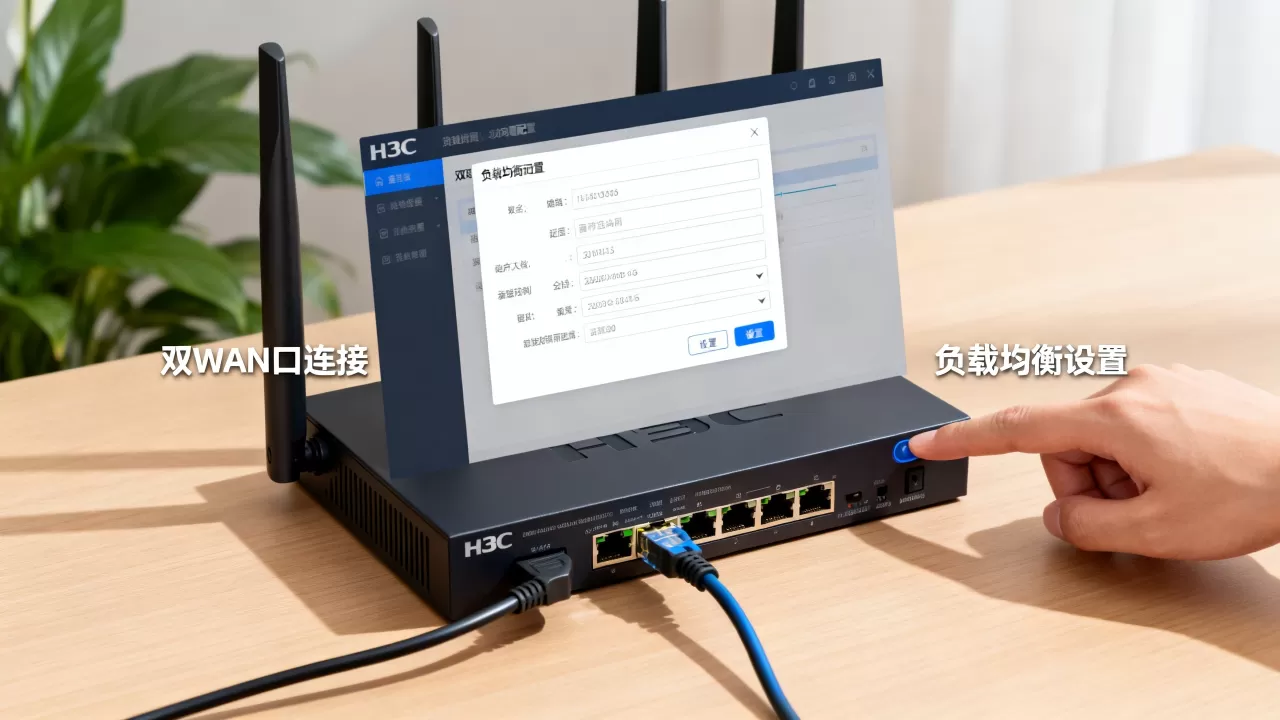 H3C路由器负载均衡怎么设置？如何配置双WAN口