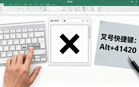 Excel符号叉怎么打？excel输入叉号快捷键