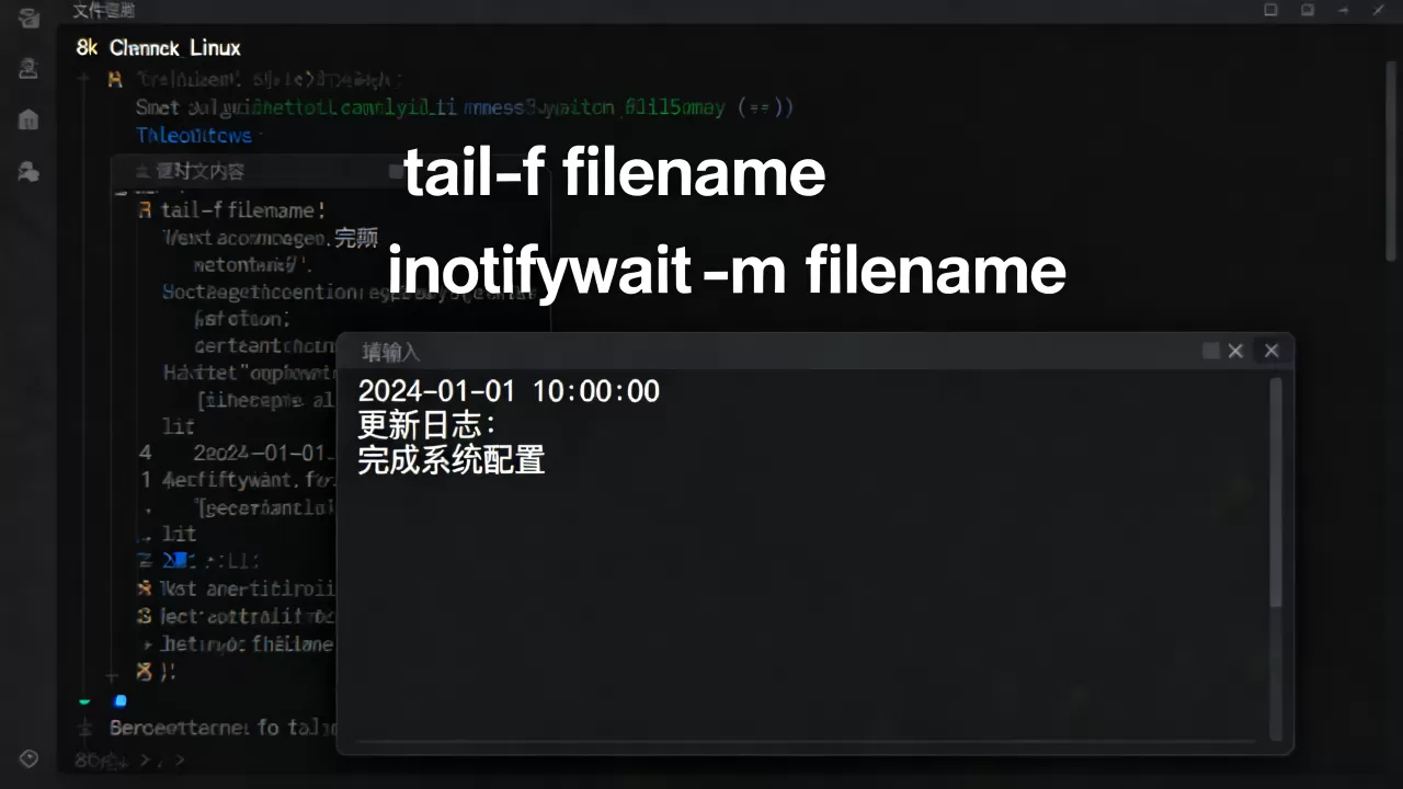 linux监视文件用什么命令？linux实时查看文件修改