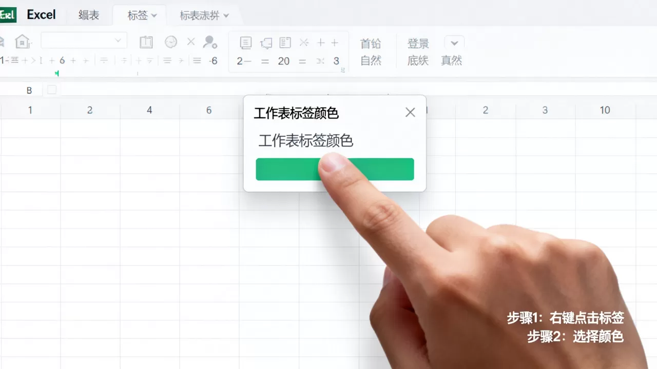 Excel标签位置在哪?如何修改Excel工作表标签颜色 Excel标签位置在哪?如何修改Excel工作表标签颜色