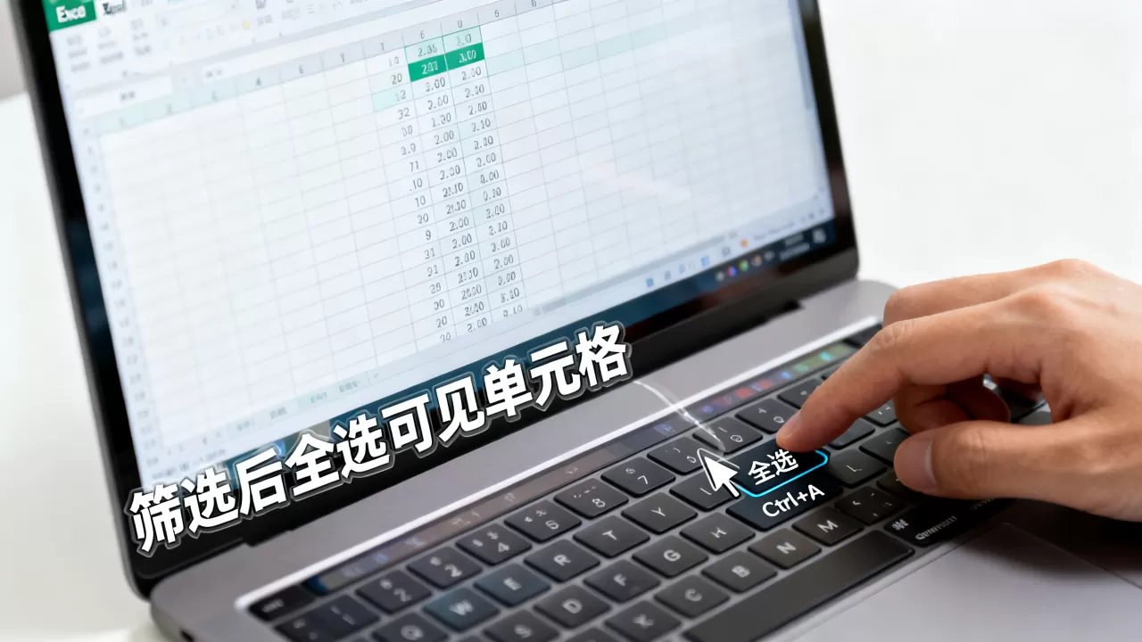 Excel筛选如何全选？excel筛选数据后全选所有可见单元格
