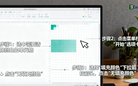 Excel怎么去掉颜色？如何批量清除单元格填充色