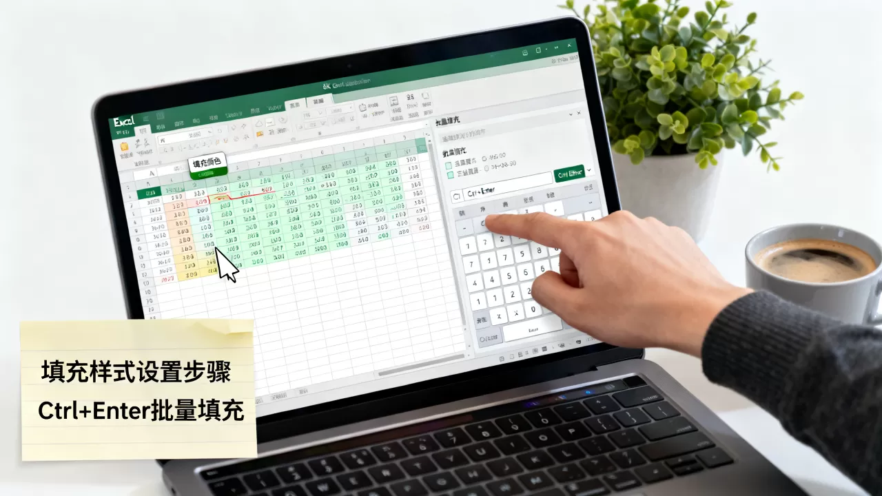 Excel填充样式怎么设置？excel批量填充颜色快捷键