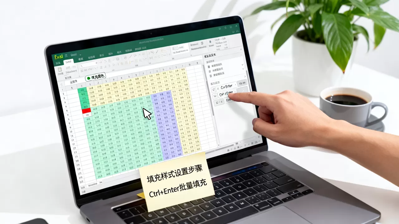 Excel填充样式怎么设置？excel批量填充颜色快捷键