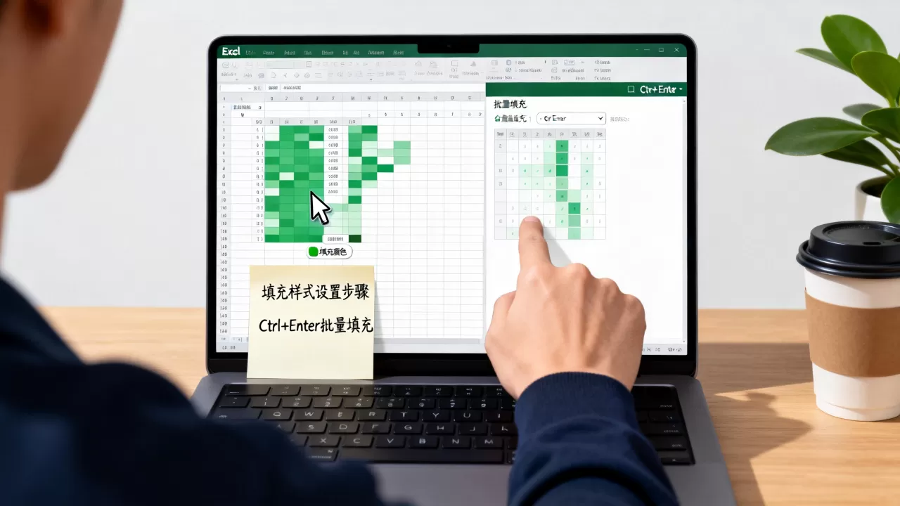 Excel填充样式怎么设置？excel批量填充颜色快捷键