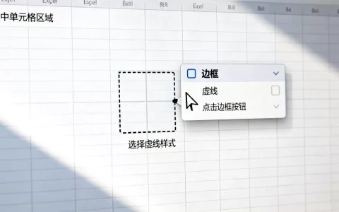 Excel虚线边框怎么画？如何设置虚线边框